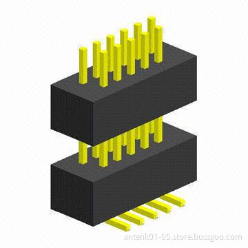 1.0mm Pitch Male Header, SMD Version, Double Insulators, 11 Ways, Customized Special Mold